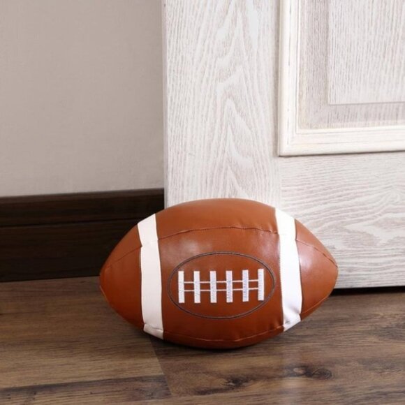 The Draft Stop Football Multi Purpose Decorative Doorstopper Gift Faux Leather - Picture 1 of 13